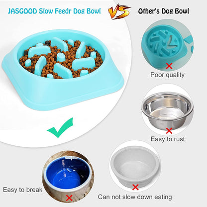 Dog Feeder Slow Eating Eco-Friendly Durable Non-Toxic Preventing Choking Healthy Design Bowl for Pet Stop Bloat